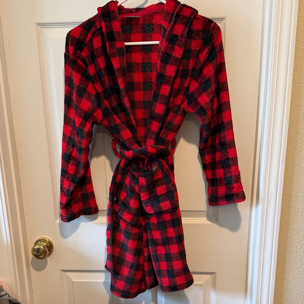 Eddie Bauer Kids Red and Black Pajama Robe